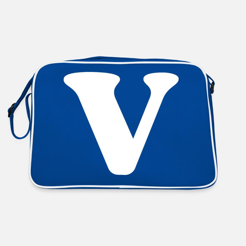 Buchstabe v Retro Tasche