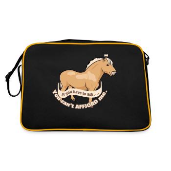 Funny Fjord Horse - You Can't Affjord Me - Retro Bag - black/gold - Back