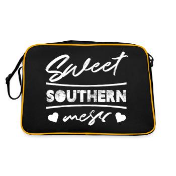 Sweet southern mess - Retro Bag - black/gold - Back