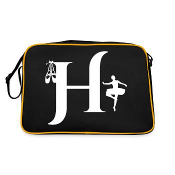 Lettre h ballerine - Sac Retro - noir/or - Dos