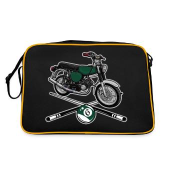 S51 (vert billard) // Illustration - Sac Retro - noir/or - Dos
