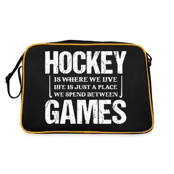 Hockey Is Where We Live Player Field Hockey - Retro Tasche - Schwarz/Gold - Hinten