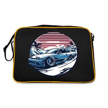 Voiture de style japonais, JDM - Sac Retro - noir/or - Dos