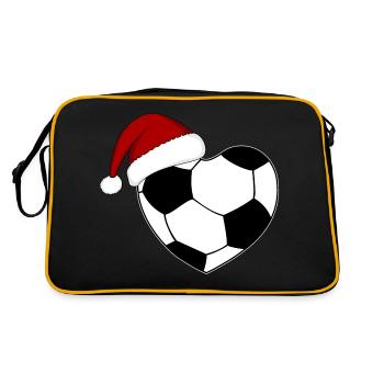 Coeur de football de Noël - Sac Retro - noir/or - Dos