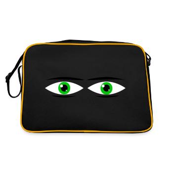 Paire d’yeux verts - Sac Retro - noir/or - Dos