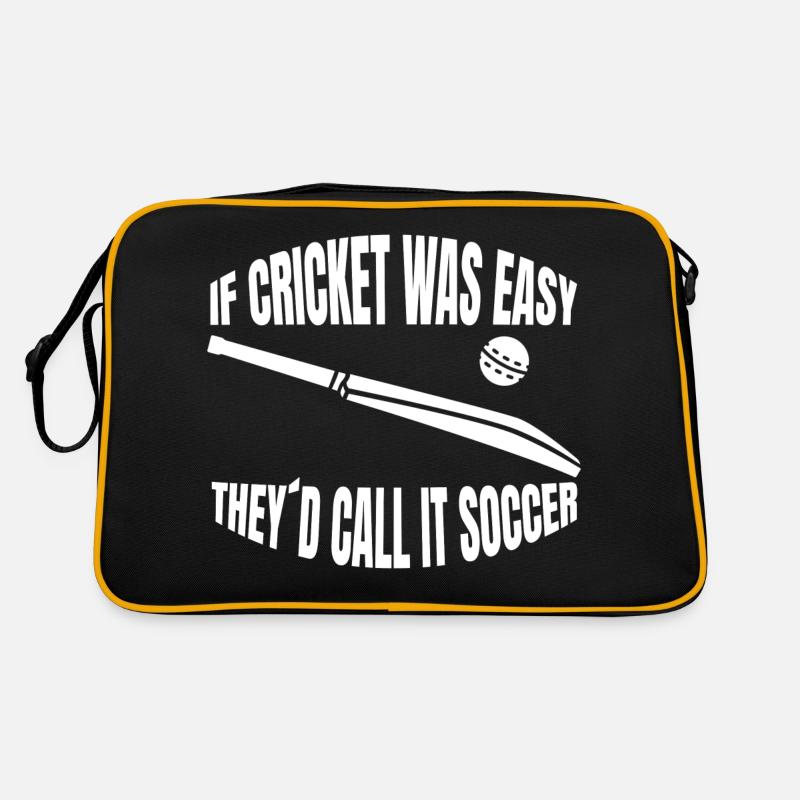 Cricket Cricket Cricket Team Cricket Team - Retro Bag - black/gold