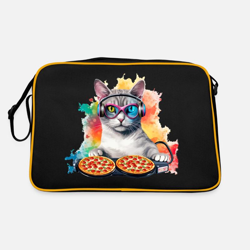 Disque Jockey Pizza Chat de l’Espace - Interstellaire Sac Retro