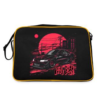 Schwarzer Lancer Evo | Klassisches JDM - Retro Tasche - Schwarz/Gold - Hinten