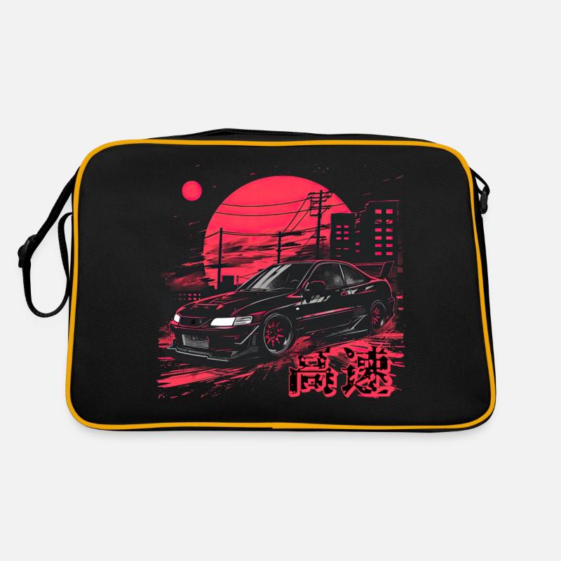 Schwarzer Lancer Evo | Klassisches JDM Retro Tasche