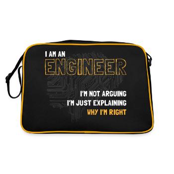 Engineer Pride Software engineer programmer gifts - Retro Bag - black/gold - Back