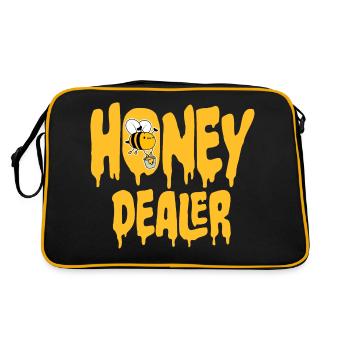Honey Dealer Honey Merchant Cute Bees Beekeeper Quote - Retro Bag - black/gold - Back