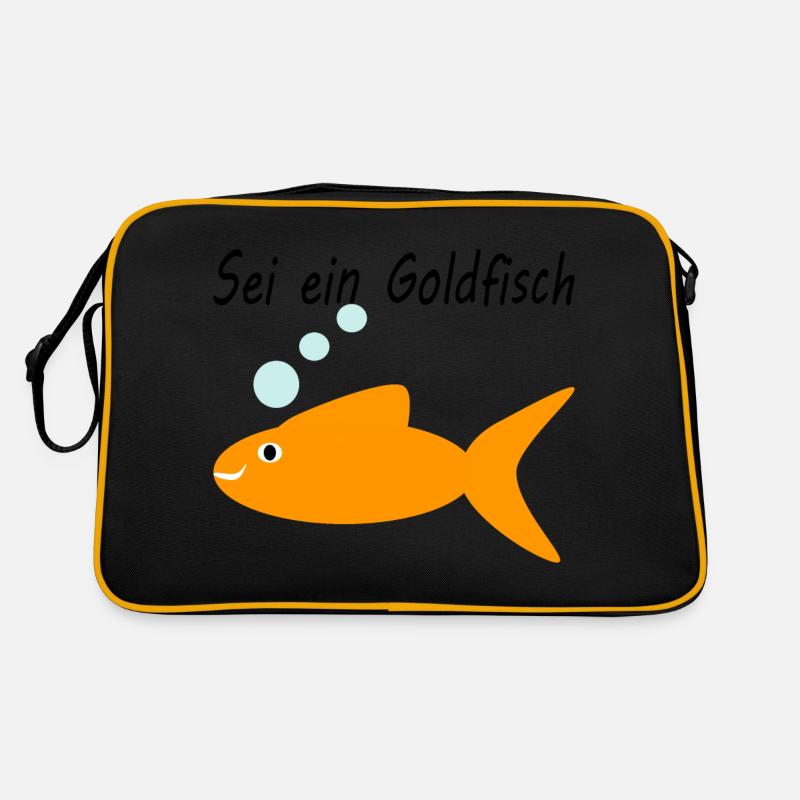 Sei ein Goldfisch Retro Tasche