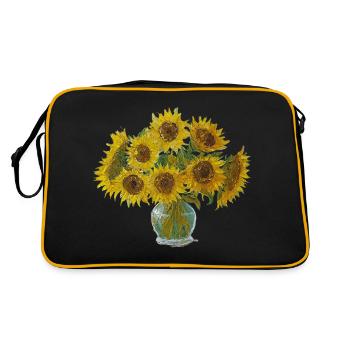 Tournesols dans le style de Vincent van Gogh - Sac Retro - noir/or - Dos