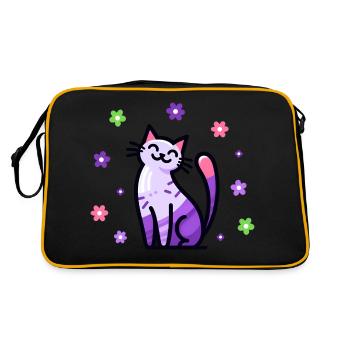 Happy Cat - Retro Bag - black/gold - Back