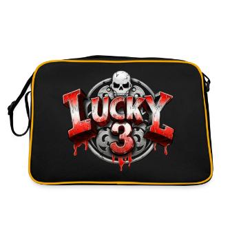 LUCKY 3 - Retro Bag - black/gold - Back