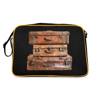 The suitcases are packed – the adventure begins! - Retro Bag - black/gold - Back