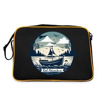 BOATS, REEL ADVENTURE - Retro Bag - black/gold - Back
