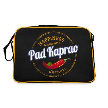 Pad Kaprao Chili Retro Street Food Vintage Thailand - Retro Bag - black/gold - Back