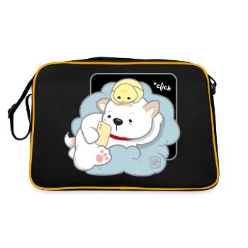 Chien Coréen - Style Japonais 03B - Sac Retro - noir/or - Dos