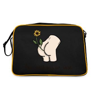 Pas un vase - Sac Retro - noir/or - Dos