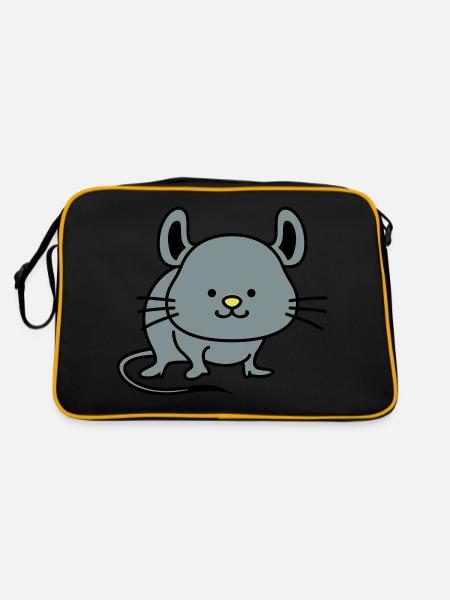 Souris Mignon - Sac Retro - noir/or - Dos