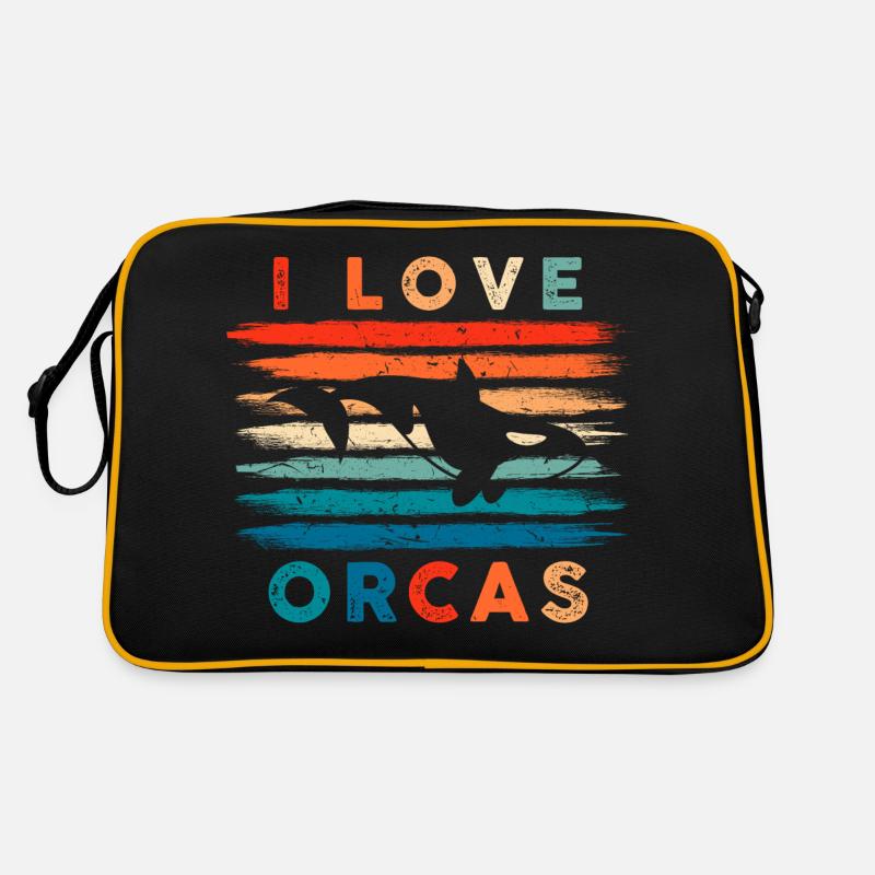 J’adore orca Design pour un fan d’orques Sac Retro