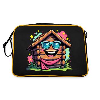 FUN HOLZ - Retro Tasche - Schwarz/Gold - Hinten