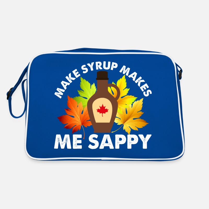 Make Syrup Makes Me Sappy Maple Tapping Retro Tasche