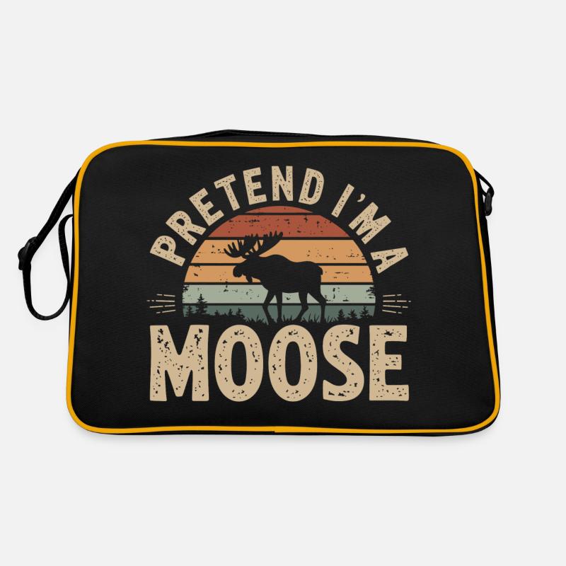 Witziger Elch-Spruch Retro Tasche