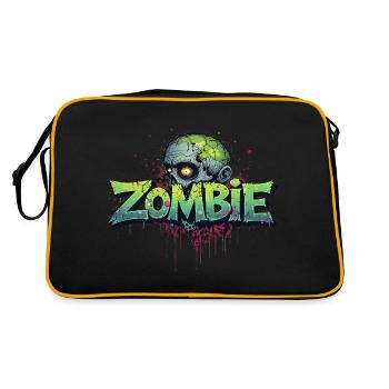 Tête de zombie - Sac Retro - noir/or - Dos
