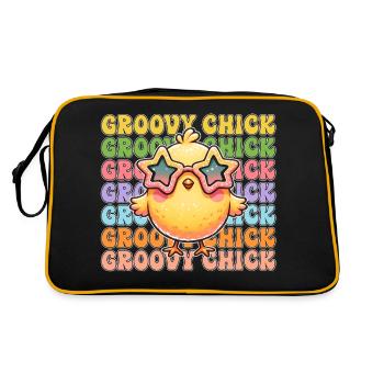 Easter Easter Bunny Easter Eve Easter Sunday Easter Egg Spring - Retro Bag - black/gold - Back