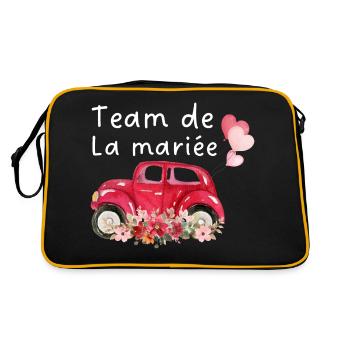 Bridal Team Car Bride Floral - Retro Bag - black/gold - Back