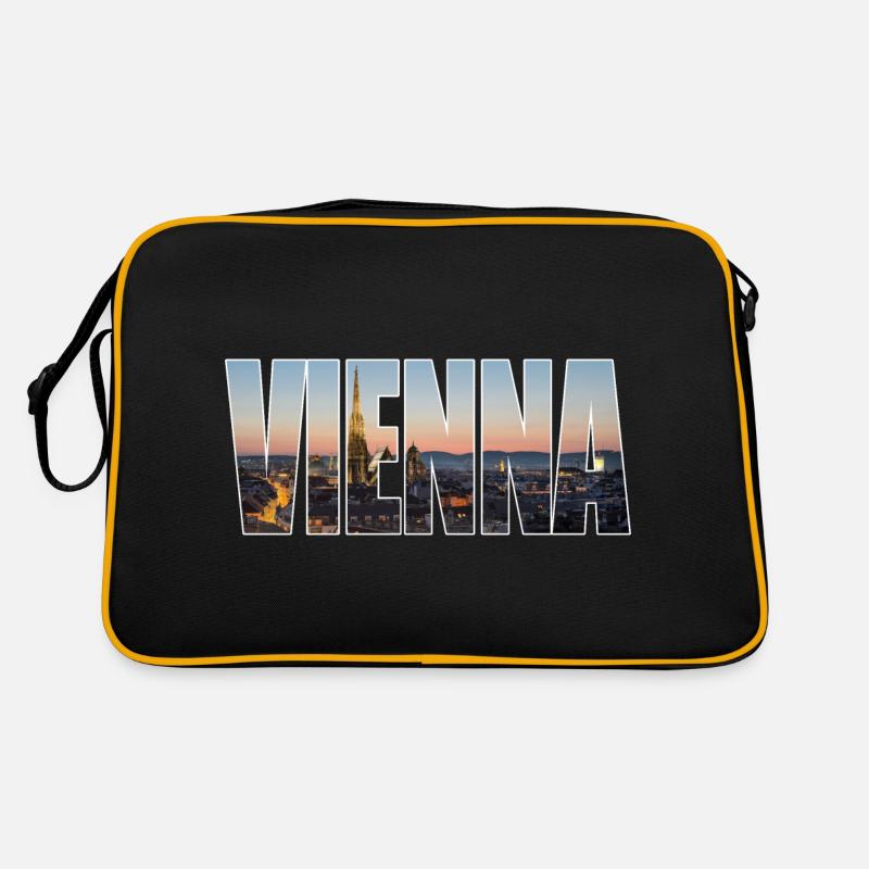 vienne vienne - Sac Retro - noir/or