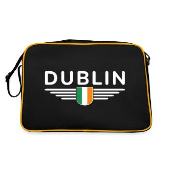 Dublin T-shirt for Ireland fans - Retro Bag - black/gold - Back