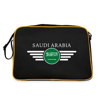 Saudi Arabia Desert Magic Style Design T-Shirt - Retro Bag - black/gold - Back