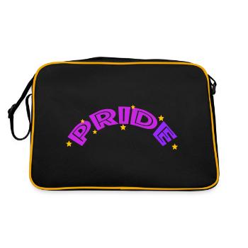 | de la fierté Gay, lgbtq, gay, amour - Sac Retro - noir/or - Dos