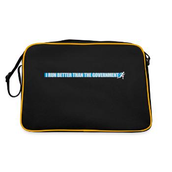 run better than government - Retro Bag - black/gold - Back