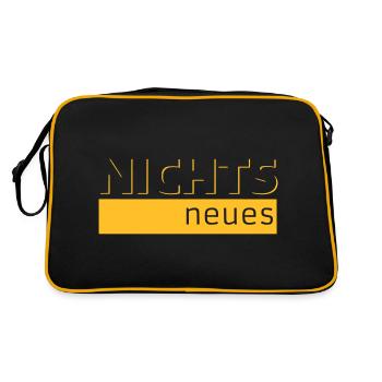 NICHTS neues - Retro Tasche - Schwarz/Gold - Hinten