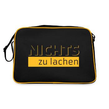 NICHTS zu lachen - Retro Tasche - Schwarz/Gold - Hinten