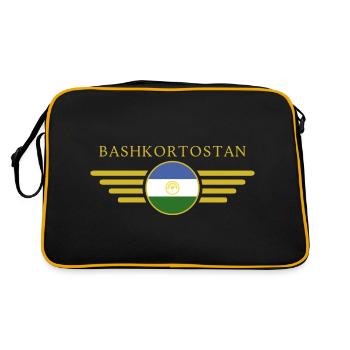 I Love Bashkortostan Design T-Shirt and Outfits - Retro Bag - black/gold - Back