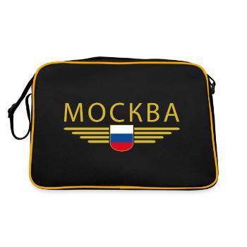 Moscow T-Shirt – Metropolis of Elegance - Retro Bag - black/gold - Back