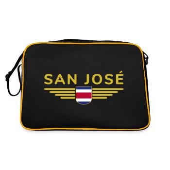 San José T-Shirt – Costa Rica Vibes - Retro Bag - black/gold - Back