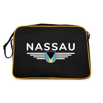 Nassau Bahamas: Tropical T-Shirt - Sac Retro - noir/or - Dos