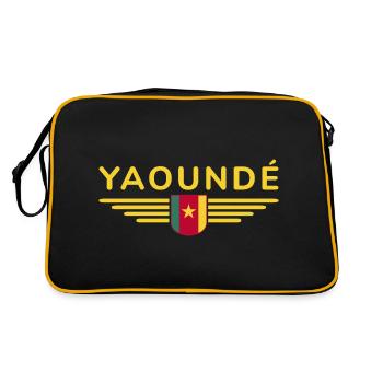 Yaoundé Design – Fier de la capitale du Cameroun - Sac Retro - noir/or - Dos