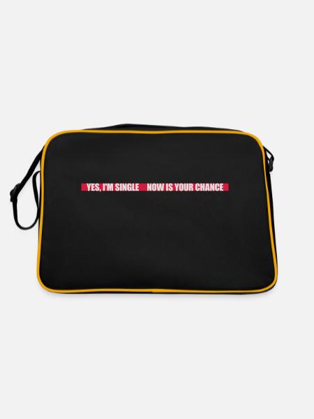 single now your chance - Retro Tasche - Schwarz/Gold - Hinten