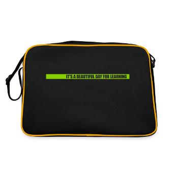 beautiful day for learning - Retro Bag - black/gold - Back