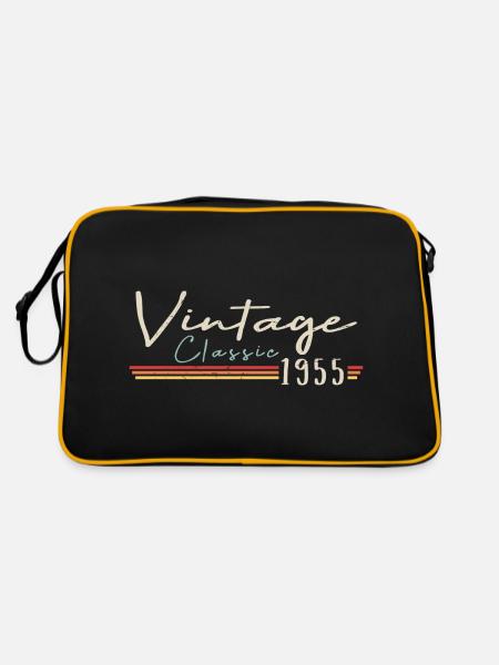 Vintage Original depuis 1955 Anniversaire Rétro 1955 - Sac Retro - noir/or - Dos