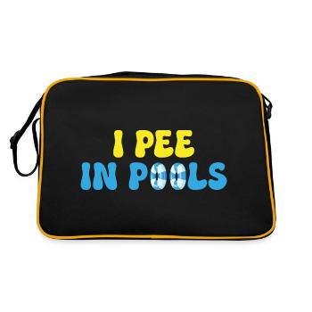I pee in pools - Retro Bag - black/gold - Back