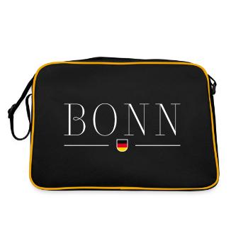 Bonn, Germany Elegance Style Design T-Shirt - Retro Bag - black/gold - Back