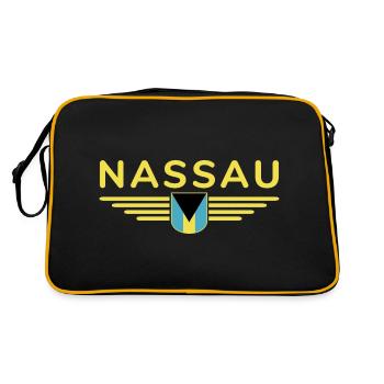 Nassau Bahamas: Tropical T-Shirt - Sac Retro - noir/or - Dos